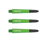 WINMAU Vecta Tiges de fléchettes en Polycarbonate - 1 Ensemble par Paquet (3 Fléchettes Tiges au Total) - Accessoires de fléchettes Professionnelles - Vert et Noir Tiges intermédiaires