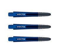WINMAU Vecta Tiges de fléchettes en Polycarbonate - 1 Ensemble par Paquet (3 Fléchettes Tiges au Total) - Accessoires de fléchettes Professionnelles - Bleu et Noir Tiges Moyennes