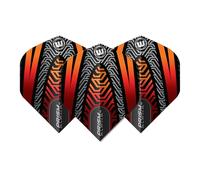 WINMAU Vols de fléchettes - Prism Alpha Extra épais 100 Micron - 1 Ensemble par Paquet (3 Vols de fléchettes au Total)-Accessoires de fléchettes Professionnelles - Vols de fléchettes Noirs et Oranges