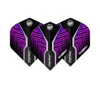 WINMAU Vols de fléchettes - Prism Delta Kairos Extra épais 100 Micron - 1 Ensemble par Paquet (3 Vols de fléchettes au Total) - Vols de fléchettes Noirs et Violets