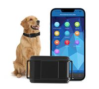 Winnes Collier GPS 4G pour Chien Suivi en Temps réel avec Application,Étanche,avec statistiques de données,Alarme sonore et Lumineuse,Traceur GPS avec 3000mAh Batterie