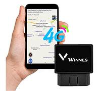 Winnes GPS Tracker 4G TK816 OBD2 GPS Real-Time Tracker Geofence Mobile Alarm Anti-Theft Alarm Overspeed Alarm Free App Compatible with iOS and Android