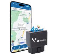 Winnes TK816 Traceur GPS pour voiture 4G OBD2 Tracker GPS résistant à l'eau Alerte de vitesse application gratuite pour camionnette et voiture