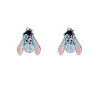 Winnie l'ourson Bourriquet Boucles d'oreilles à tige en argent sterling et émail, Argent sterling