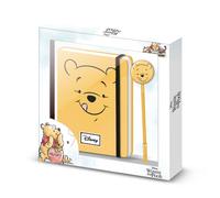 Winnie L'ourson Face Coffret Cadeau Avec Journal Et Stylo À Bille Fashion, Jaune