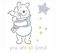 Winnie l'ourson - imprimé "You Are So Loved" PM5086 (30 cm x 30 cm) (Blanc)