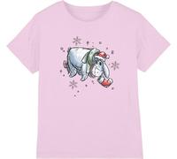 Winnie l'ourson - T-shirt pour enfants - design de Noël TV4181 (128) (Rose)