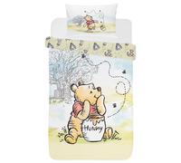 dreamtex Winnie l'Ourson Explore Parure de lit simple avec housse de couette et taie d'oreiller pour chambre d'enfant et tout-petit (SP1-WTP-EXP-12)