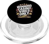 Winning Casino Vibes Only Bold Casino Poker Slogan PopSockets PopGrip pour MagSafe
