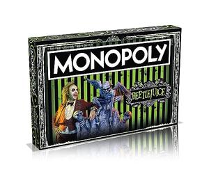 Winning Moves Beetlejuice Monopoly Jeu de société, achetez Adam Maitland, Lydia Deetz, Preacher, Otho, Sandworm et échangez votre chemin vers le succès, fait un excellent cadeau pour les enfants de 12