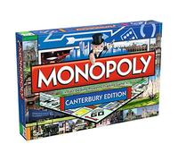 Winning Moves Jeu de société Canterbury Monopoly, avancez vers la cathédrale de Canterbury, l'abbaye St Augustine, l'Université du Kent et échangez Votre Chemin vers Le succès, 2 à 6 Joueurs Font Un