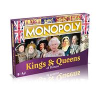 Winning Moves Kings and Queens of Britain Monopoly Jeu de société, Advance to Alfred le Grand, Henry VIII, Victoria et Elizabeth II, élargissez votre empire et échangez votre chemin vers le succès, à