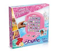 Winning Moves - Match Disney Princesses - Jeu de société - Jeu de Voyage - Aligne 5 Cubes pour Gagner - A partir de 4 ans - 2 Joueurs - Version française