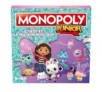 Winning Moves - Monopoly Junior Gabby et la Maison Magique (Gabby's Dollhouse) - Jeu de société - Jeu de Plateau - A partir de 5 Ans - 2 à 4 Joueurs - Version française