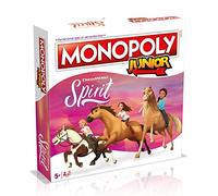 Winning Moves Monopoly Junior Spirit Riding Free Edition - Jeux familiaux - Jeux de stratégie - Jeu de société Monopoly Spirit Riding Free Junior - Jeu de société pour Enfants - 2 Joueurs à partir de
