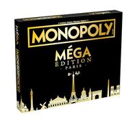 Winning Moves Monopoly Mega Paris Gold en français - Édition de Luxe Jeu de société 8 Ans + emblématique - Jeu de Plateau pour 2 à 6 Joueurs
