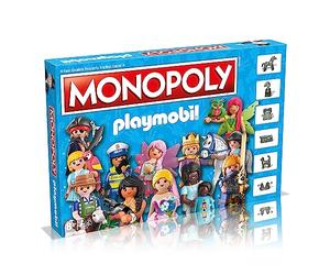 Winning Moves Playmobil Monopoly Board Game, achetez le kit playmobile emblématique de Stable, Police à la princesse du château et au bateau pirate, excellent cadeau pour les enfants de 8 ans et plus