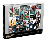 Winning Moves - Puzzle James Bond - Affiches DE Films - 1000 PIÈCES - 1 Poster Offert - Jeu de société - Version française