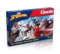Winning Moves Spider-Man Cluedo Choisissez votre Spiderman préféré, promenez-vous dans les différentes parties de la ville et menez l'enquête amusante jeu de société familial pour les enfants de 8 ans