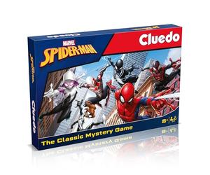 Winning Moves Spider-Man Cluedo Choisissez votre Spiderman préféré, promenez-vous dans les différentes parties de la ville et menez l'enquête amusante jeu de société familial pour les enfants de 8 ans