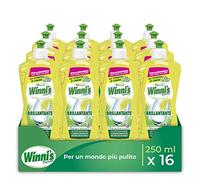 Winni's - Additif brillant Lave-vaisselle hypoallergénique, avec extrait de citron bio, contre résidus et taches, avec matières premières d'origine végétale, 250 ml x 16 boîtes