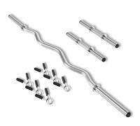 WINNOW Curl Bar EZ Bars Kit Barres d'haltères et poignées d'haltères pour haltérophilie et powerlifting Barres d'entraînement de force Barre d'haltères pour poussées de hanches, squats et fentes pour