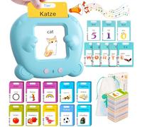 Winnrok Cartes d'apprentissage de l'allemand et de l'anglais, Jouets d'éveil linguistique pour Enfants de 2 à 6 Ans, 510 Mots 225feuilles Cartes d'apprentissage