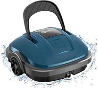 WINNY POOL CLEANER Robot Piscine sans Fil pour Piscine Hors Sol Jusqu'à 80m², Double Motorisation Aspirateur Robot Piscine 100 Mins d'Aspiration Puissante Robot | Stationnement Automatique Bleu Foncé
