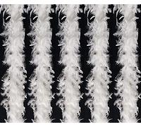 WINOK Lot de 5 boa en plumes pour sapin de Noël - 40 g - 200 cm - Couleur unie - Pour femme et enfant, Blanc