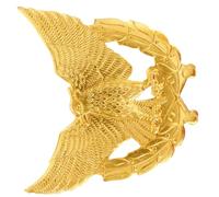 WINOMO Badge Métal Aigle Grand Format pour Uniforme de Sécurité Insigne Chapeau Métal Robuste Épingle Prestige et Autorité Accessoire Élégant pour Vêtements Professionnels
