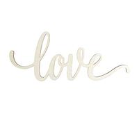 WINOMO Lettre en Bois Non Peintes Love Deco Murale 3D 30.5x12.7x0.4cm
