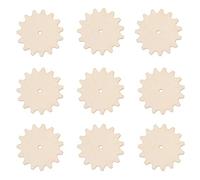 WINOMO Lot de 10 disques dentés en bois Décoration en bois Découpe cadeau DIY Artisanat 10 cm