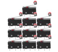 Winomo Lot de 10 mini-interrupteurs à levier et galet de qualité - Commutateurs SPDT à action instantanée