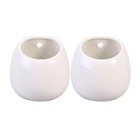 Winomo Lot de 2 Pots de Fleurs muraux en céramique sans Trou Blanc
