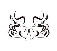 WINOMO Lot de 2 Stickers muraux Amovibles en Vinyle pour Cuisine, Salon, café, Restaurant, Noir