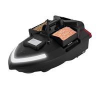 WINPANG Bateau de pêche télécommandé GPS, avec portée de 500 m, batterie 12000 mAh, triple réservoir d'appât, en ABS, noir, pour rivières et lacs