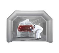 WINPANG Spray Booth Tent - Cabine de peinture gonflable portable - 13,12 x 8,2 x 7,2 m - Grande tente de pulvérisation avec fenêtres en tissu Oxford - Gris - Pour peinture de véhicules, commerce