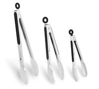 WINPOST Lot de 3-21 cm, 27 cm et 34 cm, en acier inoxydable et poignée antidérapante résistante à la chaleur - Idéal pour la cuisine, la salade, les grillades et les barbecues (21 cm + 27 cm + 34 cm,