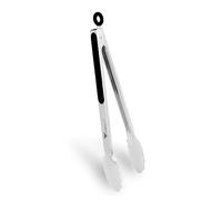 WINPOST Pince de cuisine en acier inoxydable de 34 cm, poignée antidérapante résistante à la chaleur - Idéale pour cuisiner, salade, grillades et barbecue (34 cm, noir)