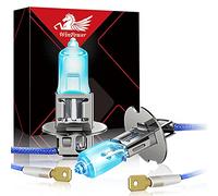 WinPower H3 12V 55W Phare Halogènes Ampoules 4300K Blanc chaud Auto Eclairage Avant Lumière de brume, 2 Lampes/Paquet