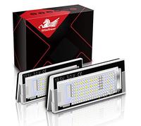 WinPower LED Eclairage de plaque d'immatriculation Arrière Blanc pur 6000K Pas d'erreur Pour E39 5D Wagon Touring 2000-2003, 2 Pièces