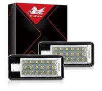WinPower LED Plaque d'immatriculation Lumière ampoule Blanc Pas d'erreur 18 SMD Compatible avec Audi A3 S3 A4 S4 B6 B7 RS4 RS6 A8 S8 Q7 etc., 2 pièces (Ancienne version)