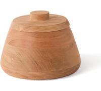 WinQ - Belle marmite en bois - en bois d'acacia - avec couvercle - 15x15x11cm