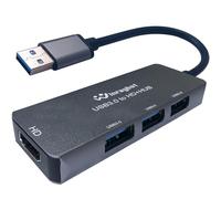 WinRaybot Adaptateur USB vers HDMI pour moniteur, HDMI Splitter Extension, Hub HDMI pour Moniteurs, Carte Vidéo USB, USB 3.0 A, Extendeur HDMI Compatible avec Mac/Windows