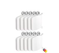 WINRODOOR® Lot de 10 enrouleurs de sangle de volet roulant, montage en saillie, avec sangle pré-assemblée de 6 m, mini enrouleur de sangle robuste pour sangle de 15 mm, pivotant à 180°, espacement des