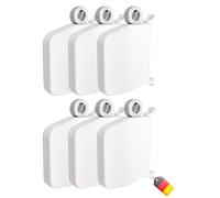 WINRODOOR® Lot de 6 Enrouleurs de sangle de volet roulant - Montage en saillie - Avec sangle pré-montée de 6 m - Mini enrouleur de sangle robuste pour sangle de 15 mm - Pivotant à 180 ° - Espacement