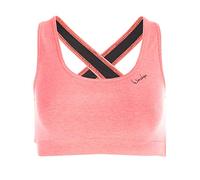WINSHAPE Bustier de Sport avec Dos Ouvert pour Femme XS Neon/Coral