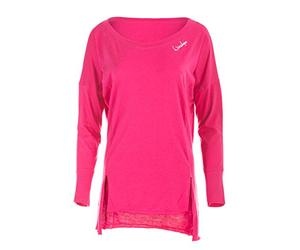 WINSHAPE Damen Ultra leichtes Modal-Longsleeve MCS003 mit verlängertem Rückenteil, All-Fit Style, Fitness Freizeit Sport Yoga Workout Manches Longues Femme, Rose foncé, XXL