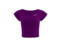 WINSHAPE Functional Light and Soft Cropped Kurzarmshirt Aet137ls T-Shirt, Prune foncé, XXL Femmes