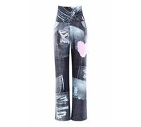 Winshape Pantalon de sport 'CUL101C' gris / gris denim / rose / blanc, Taille XS